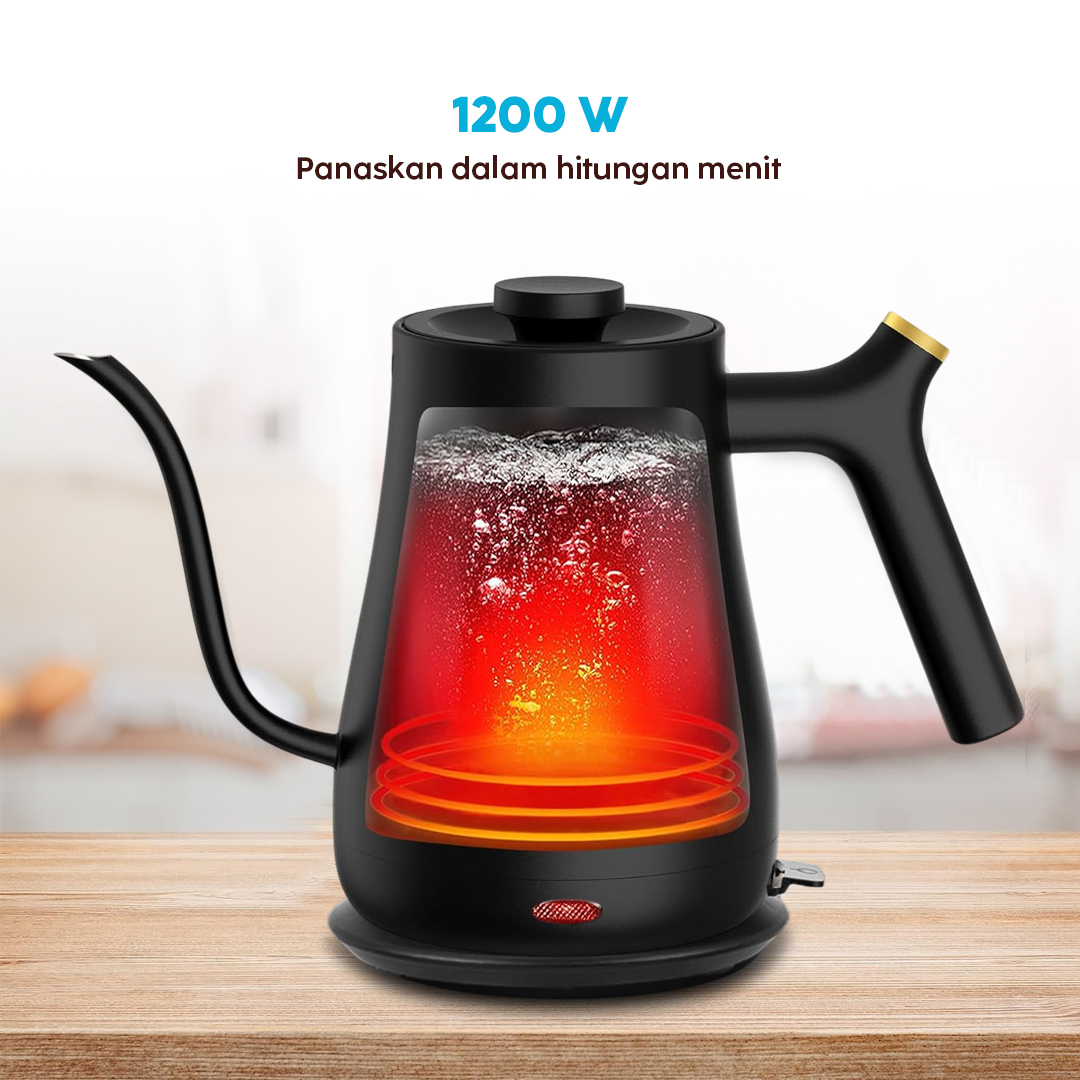 Jiatai Teko Listrik Kopi Pemanas Air Leher Angsa Pour Over 1200W 900ml - PY0805-A