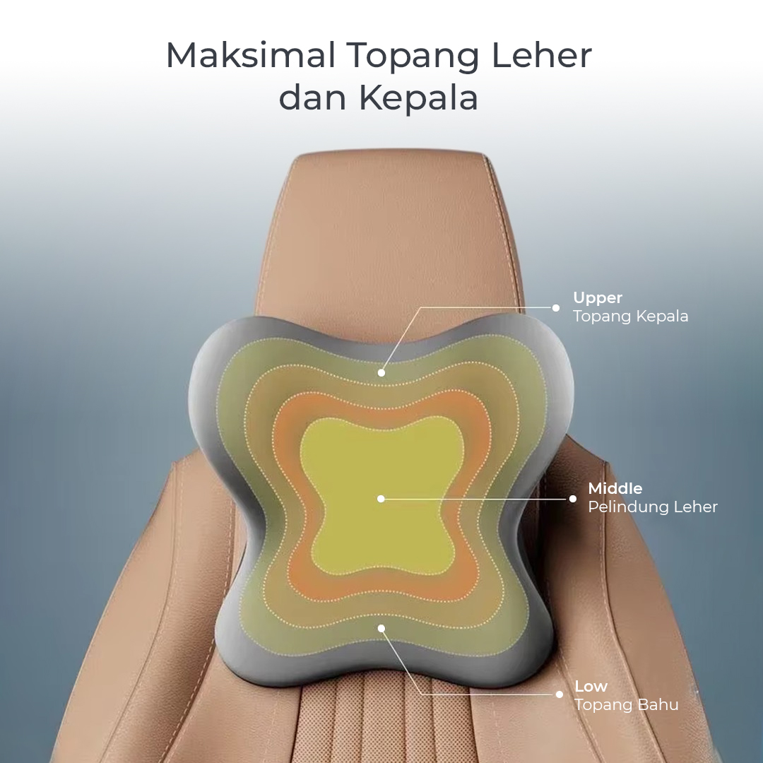 Dikaman Bantal Leher Mobil Ergonomis Memory Foam Car Headrest Pillow - DK-2