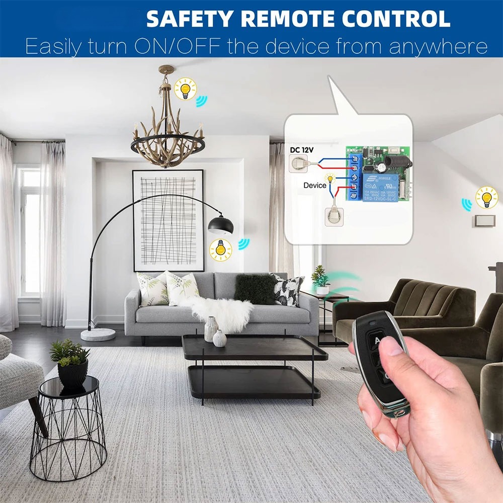 Taffware Universal Wireless Remote Relay Transmitter Receiver 433MHz - S43