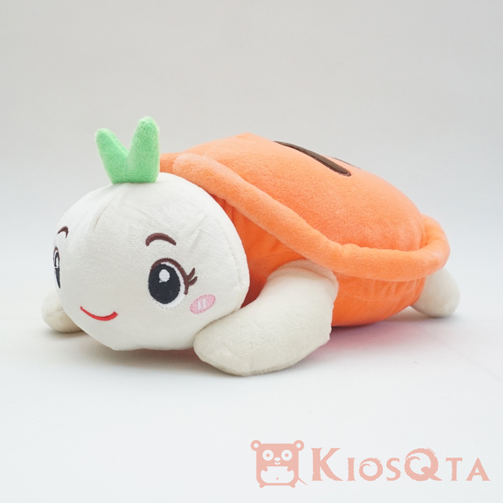 boneka kura kura cute turtle tempurung motif buah wortel orange