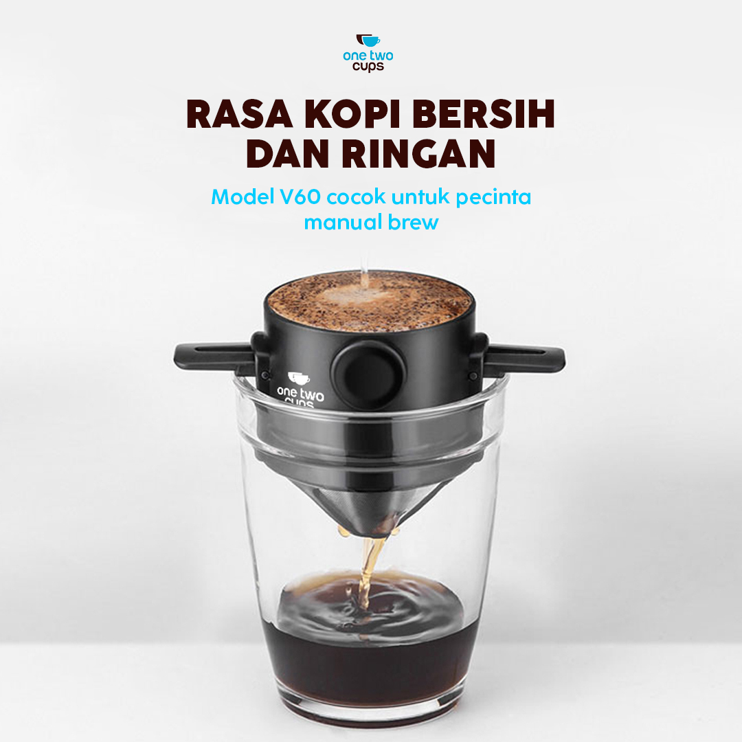 One Two Cups Filter Penyaring Kopi Portable Cone Coffee Dripper - F-402