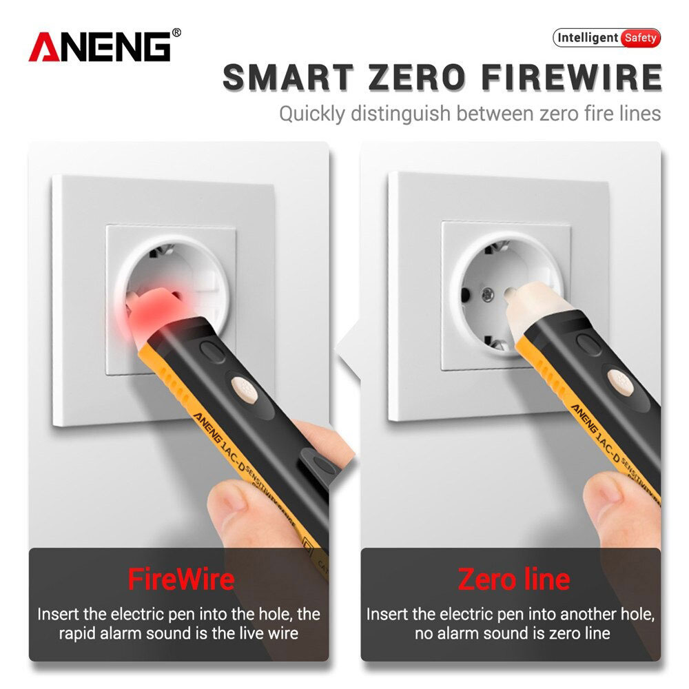ANENG Tespen Tester Non Contact AC Voltage 90V-1000V - 1AC-D Plus