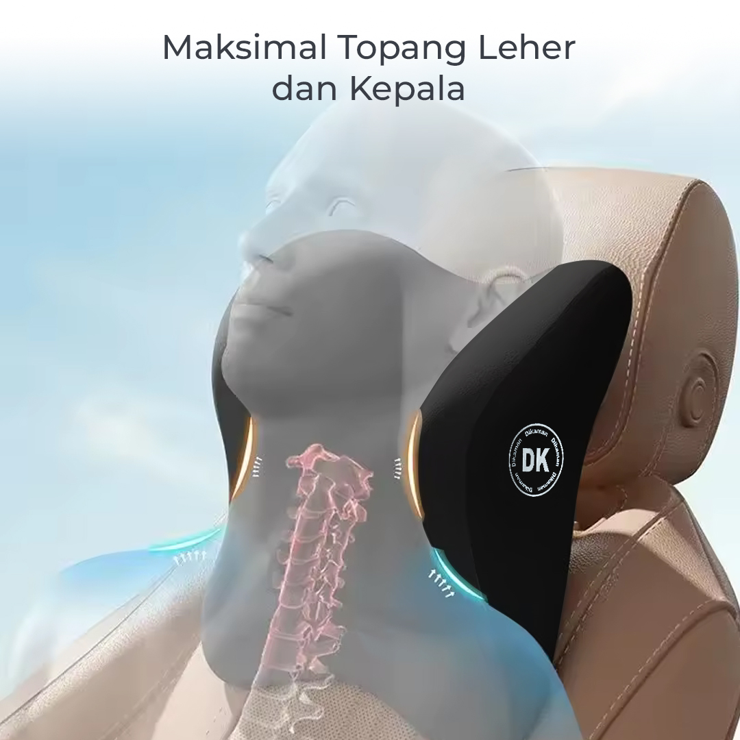 Dikaman Bantal Leher Mobil Ergonomis Memory Foam Car Headrest Pillow - DK-2