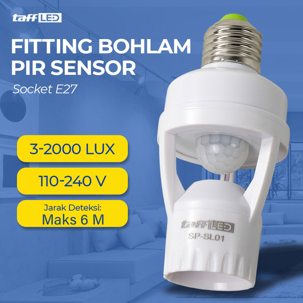 TaffLED Fitting Lampu Bohlam PIR Sensor 2000 LUX 240V 60W E27 - SP-SL01