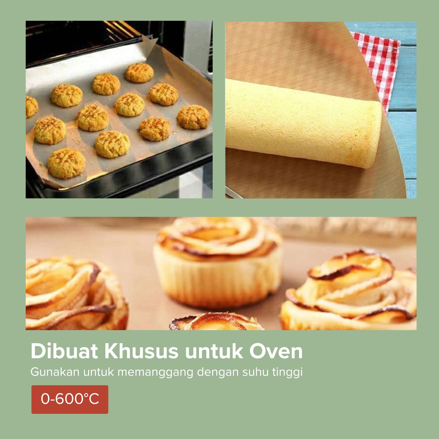 TEENRA Alas Masak Non Stick Reusable Cake Oven Baking Tray Mat - TW-294