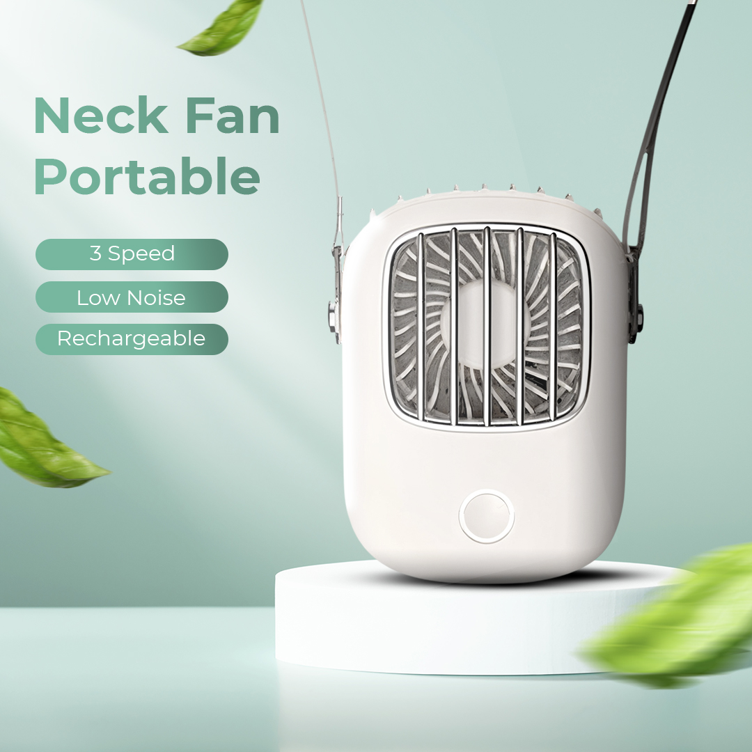 CATLION Kipas Angin Mini Portable Model Kalung Leher Neck Fan 1800mAh - YJ19
