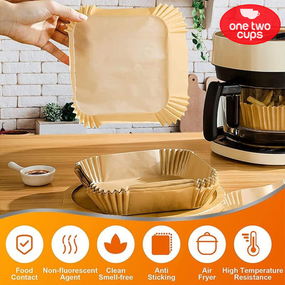 One Two Cups Kertas Alas Air Fryer Paper Liner Non Stick 50 PCS - MJ5