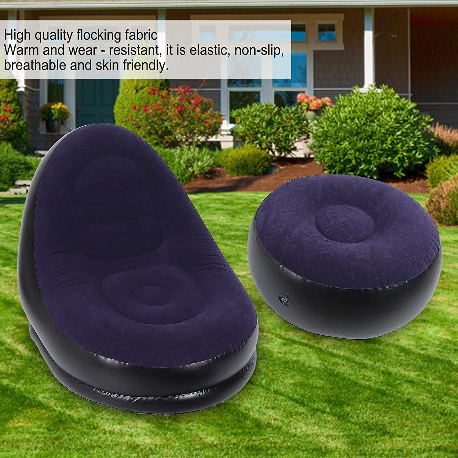 Senyoubao Sofa Malas Lazy Bean Bag Inflatable dengan Bantalan Kaki - 81003