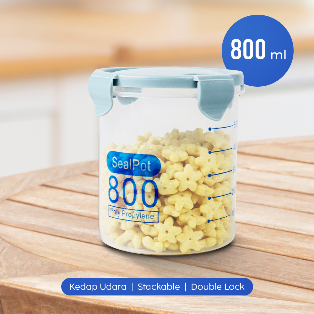 LISM Toples Plastik Penyimpanan Makanan Kedap Udara Storage Jar - H1212