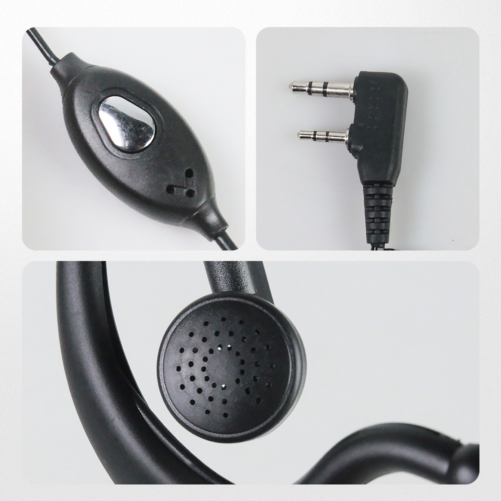 Taffware Headset Earphone FBI Walkie Talkie HT 2 Pin 102dB for Baofeng - K0459