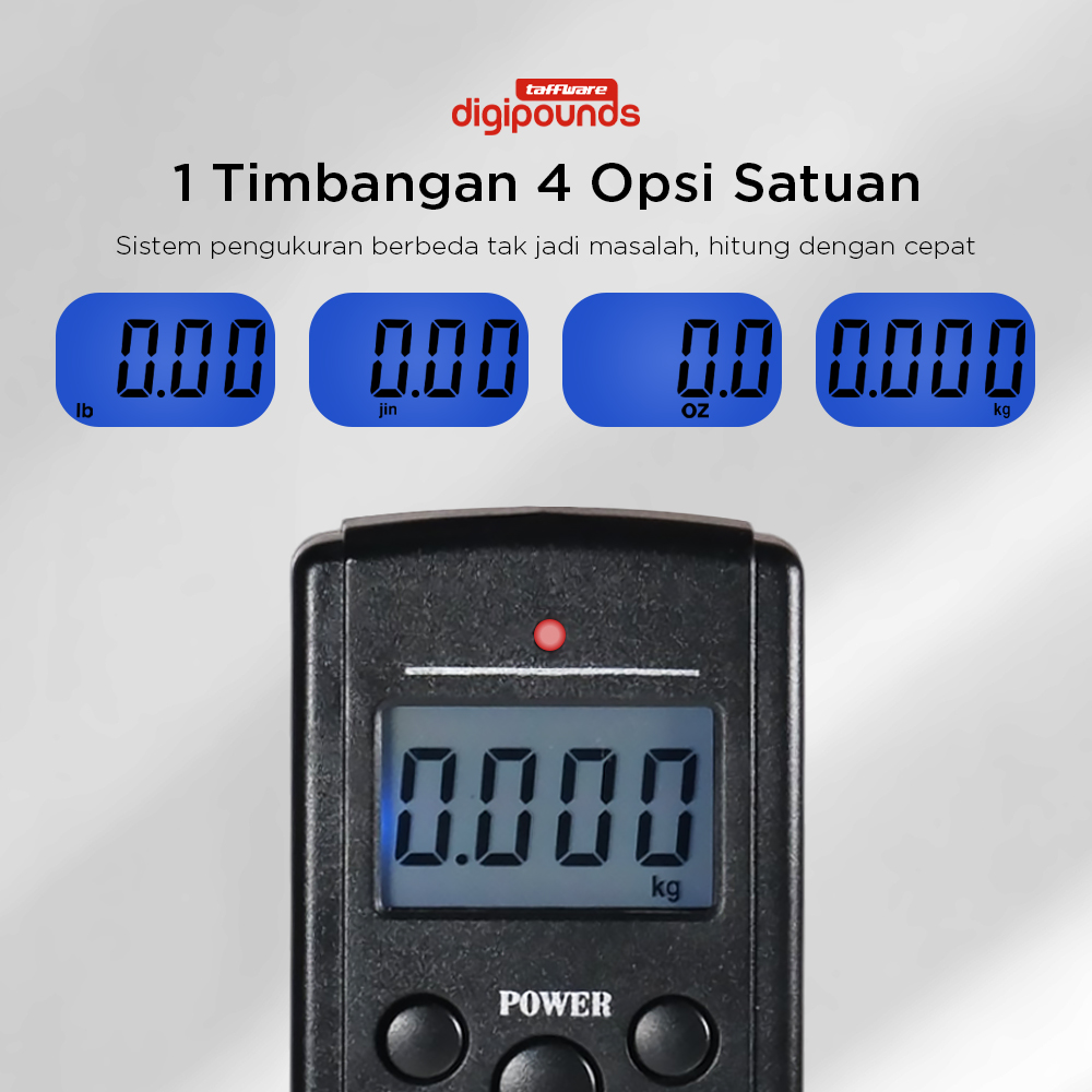 Taffware Digipounds Timbangan Koper Gantung Digital 40kg 0.005-0.1kg - OCS-3