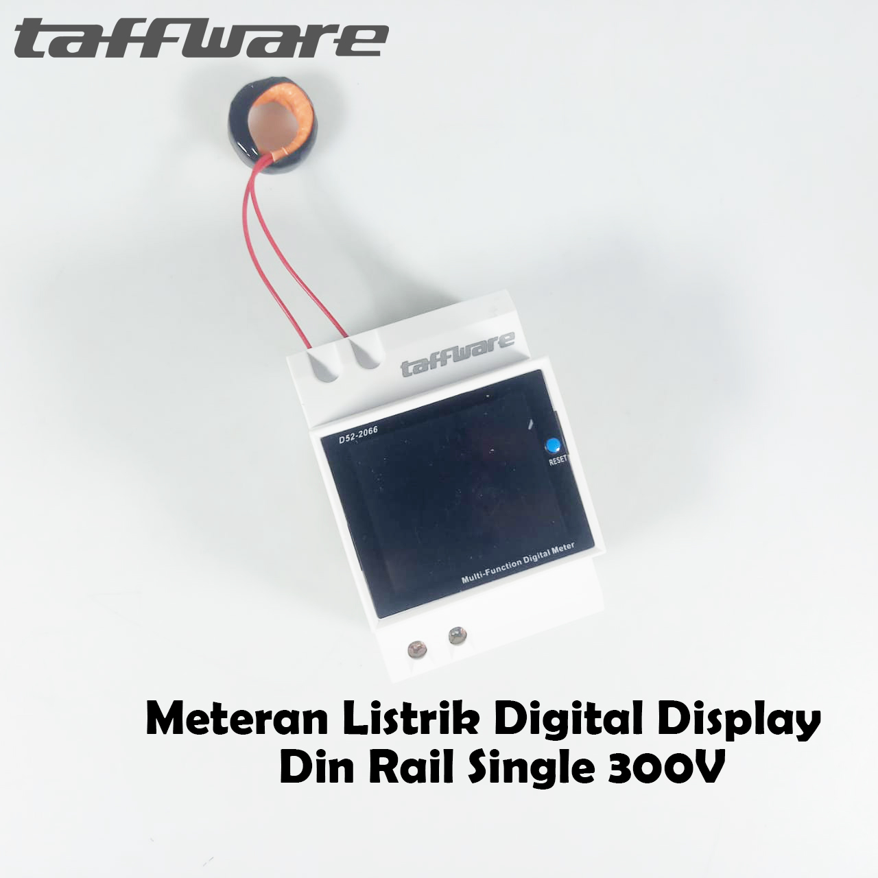 Taffware Meteran Listrik Digital Display Din Rail Single 300V - D52-2066