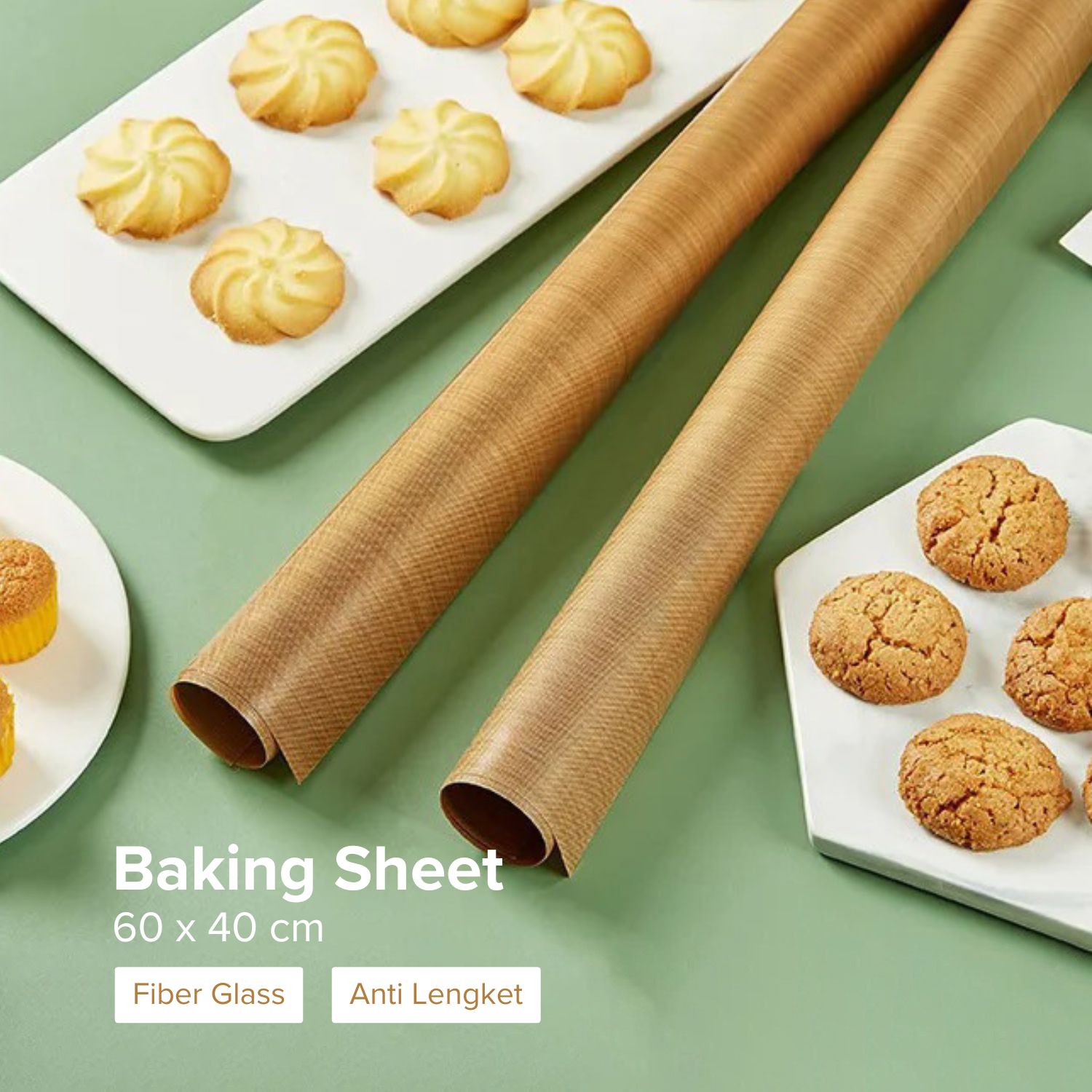 TEENRA Alas Masak Non Stick Reusable Cake Oven Baking Tray Mat - TW-294