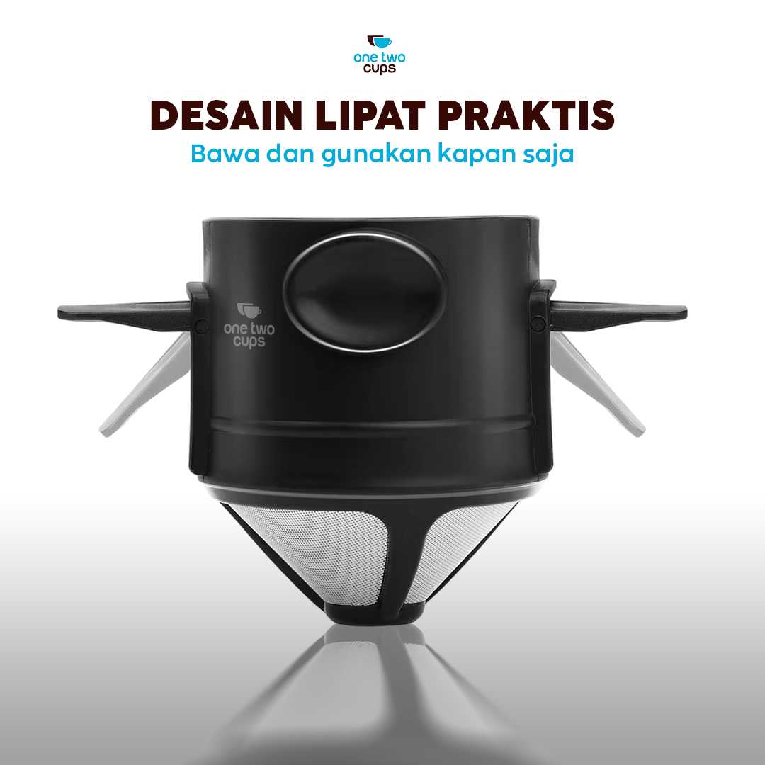 One Two Cups Filter Penyaring Kopi Portable Cone Coffee Dripper - F-402 - Gambar 4