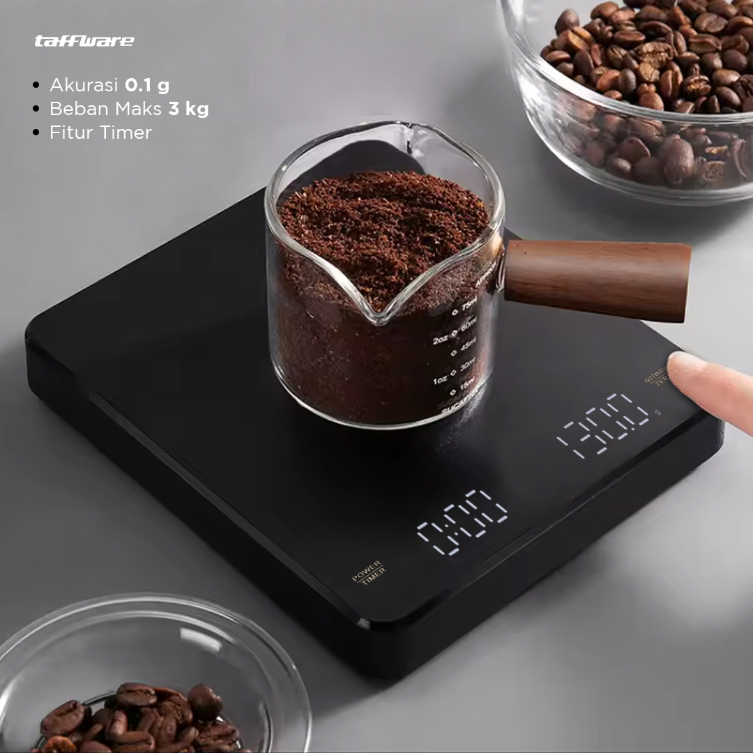 Taffware Digipounds Timbangan Kopi Digital Timer Coffee Scale 3kg 0.1g - CK2150