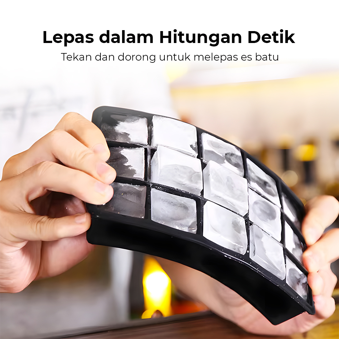 SSGP Cetakan Es Batu Silikon Kotak 15 Grid Ice Cube Tray - DY0971