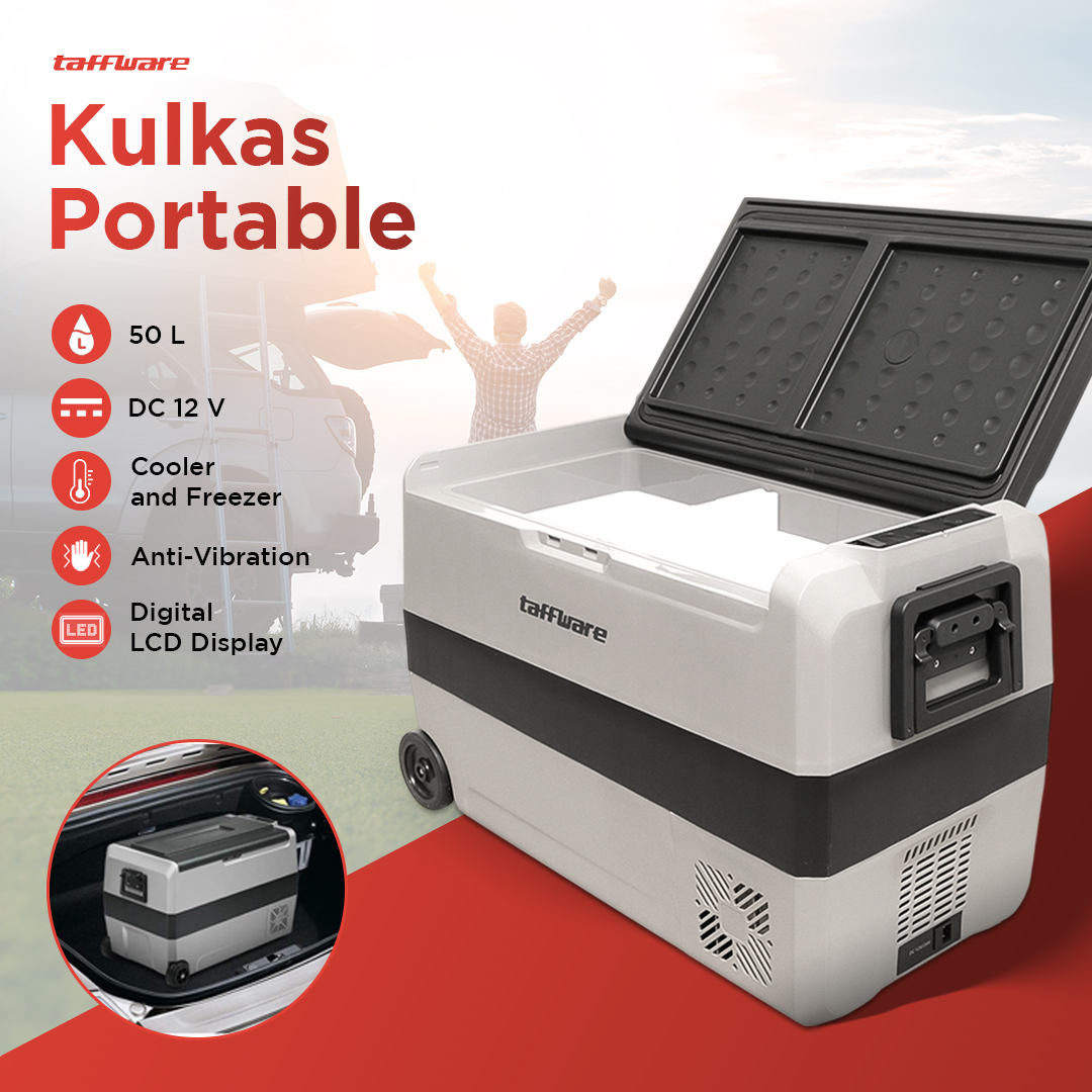 Taffware Kulkas Mobil Portable Car Mini Fridge Freezer 50L - T50