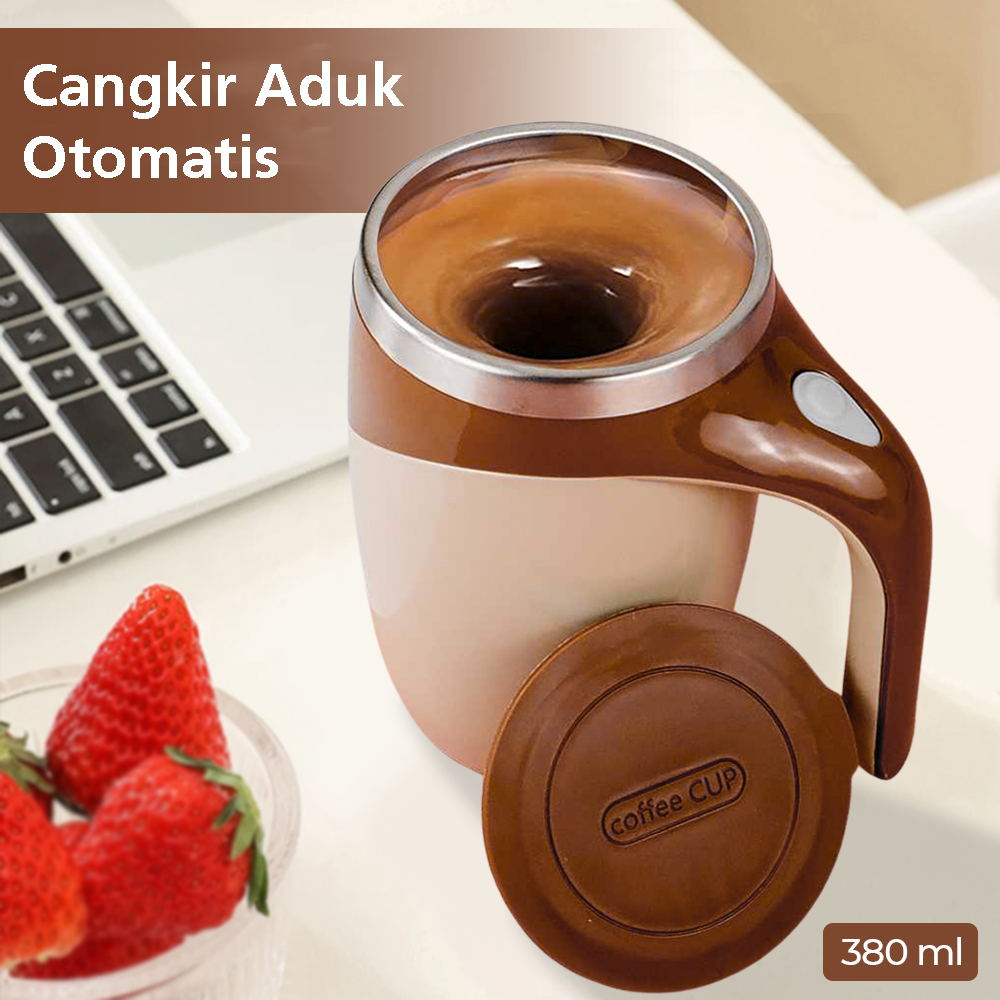 Ditim Cangkir Aduk Otomatis Baterai AAA Self Stirring Mug 380ml - JY-101