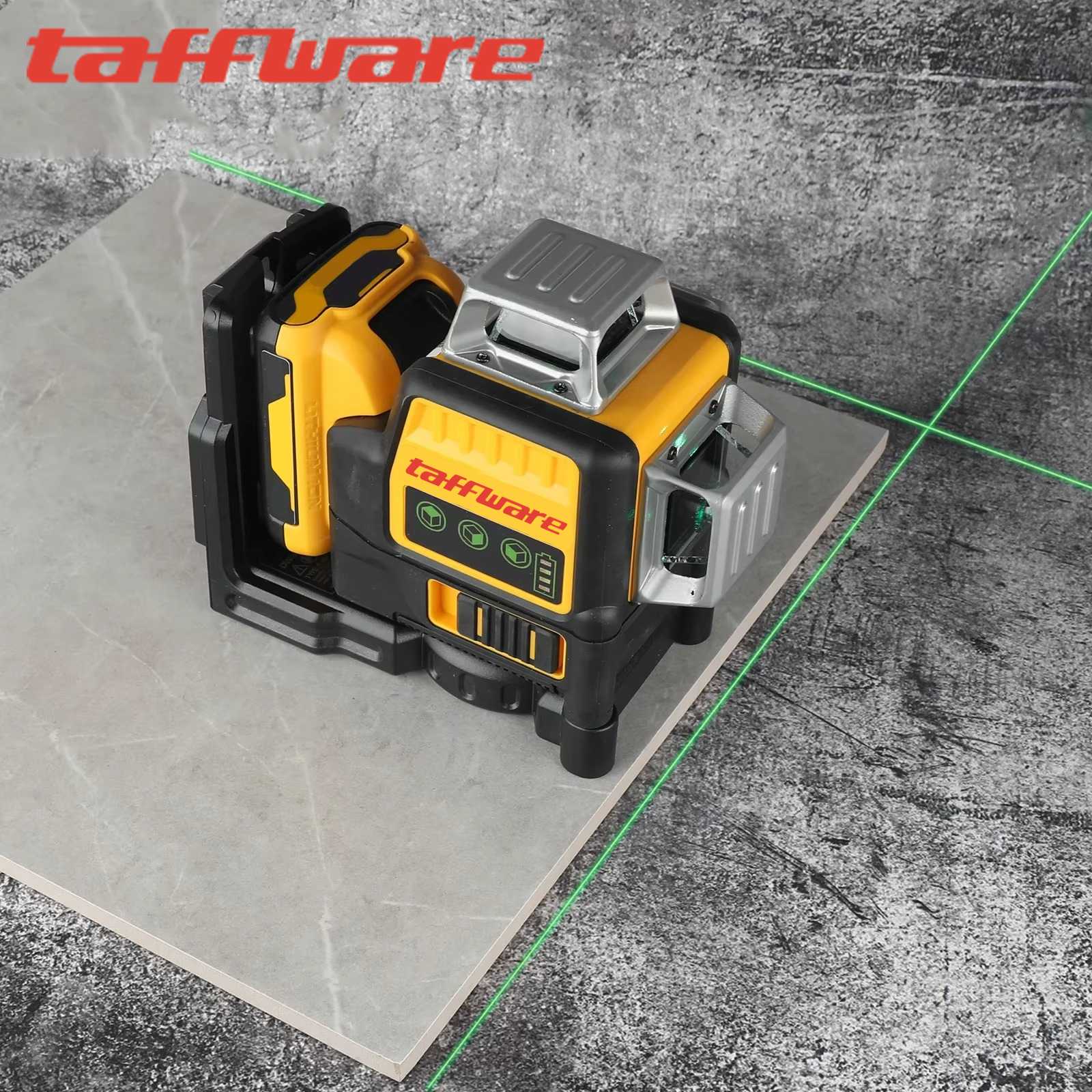 Taffware Laser Level Green Beam 12 Line 3D Alarm Pendulum Lock - DW12V