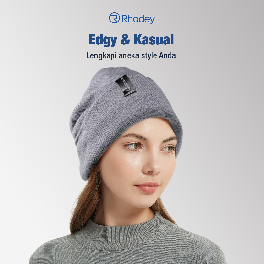 Rhodey Topi Kupluk Rajut Pria Wanita Polyester Beanie Hat Winter - EC002