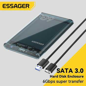 ESSAGER External HDD SSD Enclosure Case 2.5 Inch SATA III USB 3.0 - EYPS0-XZ20-P