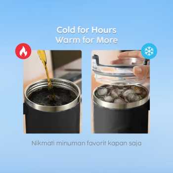 TLXT Botol Minum Tumbler Air Panas Dingin Straw Flask BPA Free 1.2L - YS-9385