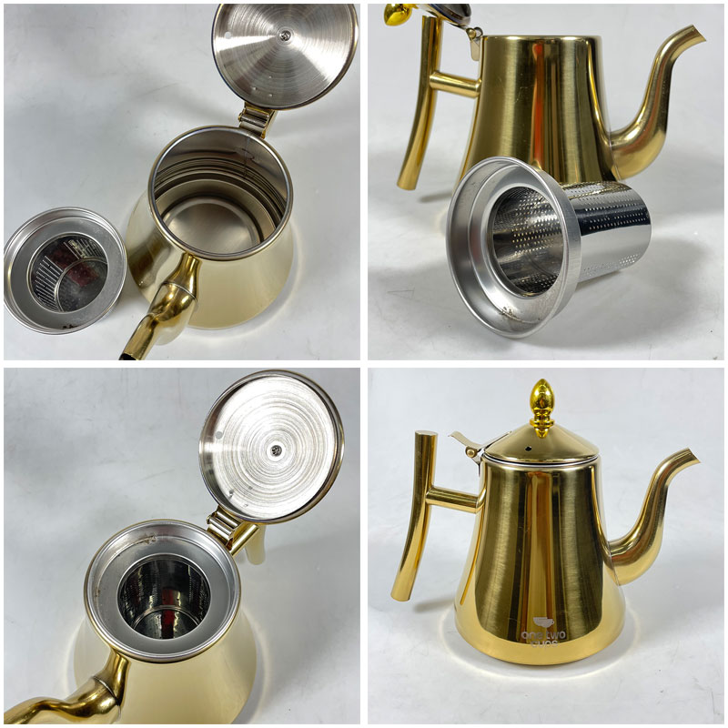 One Two Cups Teko Air Panas Teh Kopi Kettle Teapot 1.3L with Filter - HS4012