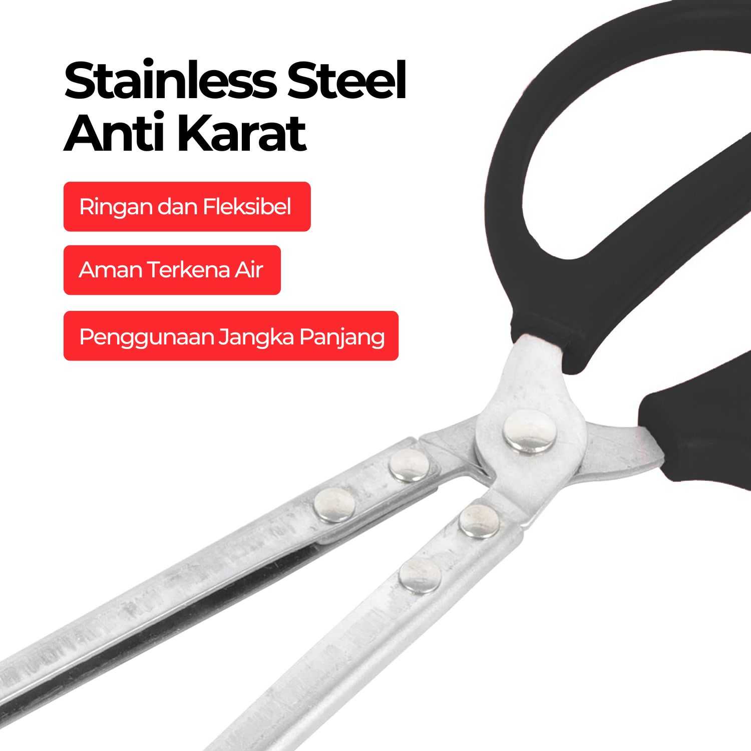 TaffHOME Crab Tongs Gunting Capit Pengambil Kepiting - CT1716 - Gambar 3