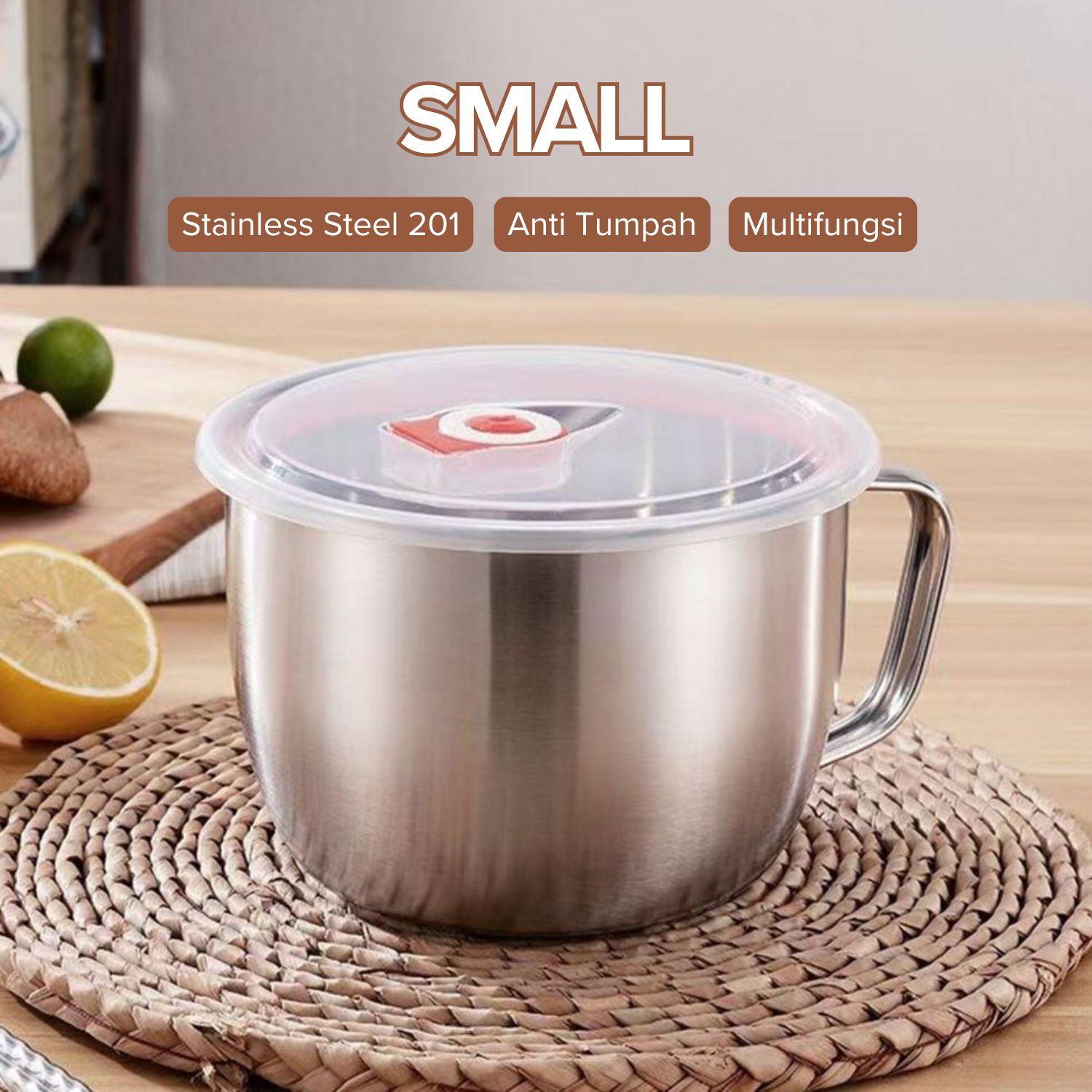 CIQ Kotak Makan Lunch Box Bowl Stainless Steel 201 - C201