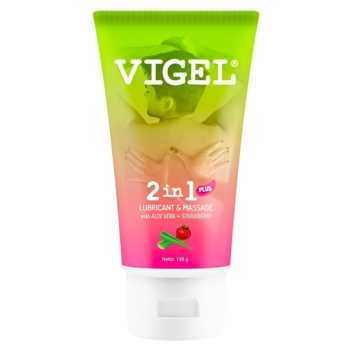 Vigel 2 in 1 Plus Lubricant & Massage 125 Gr With Strawberry B68007PLU