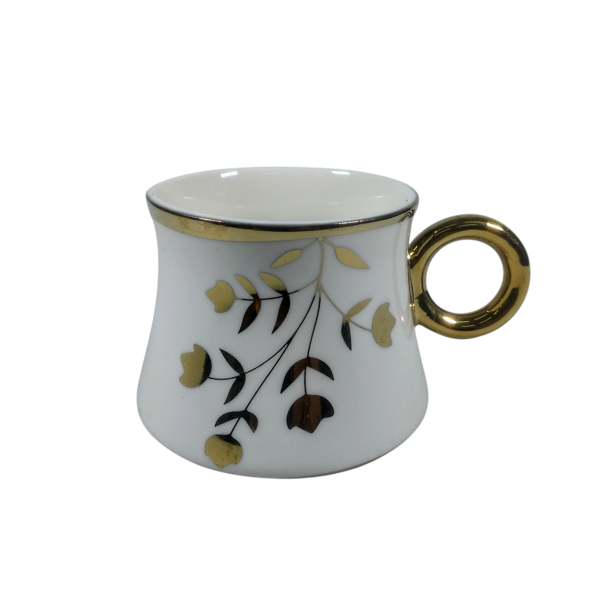 ONLYJIA Set Cangkir Kopi Keramik 6in1 Plated Pattern Coffee Cup 180ml - DW335
