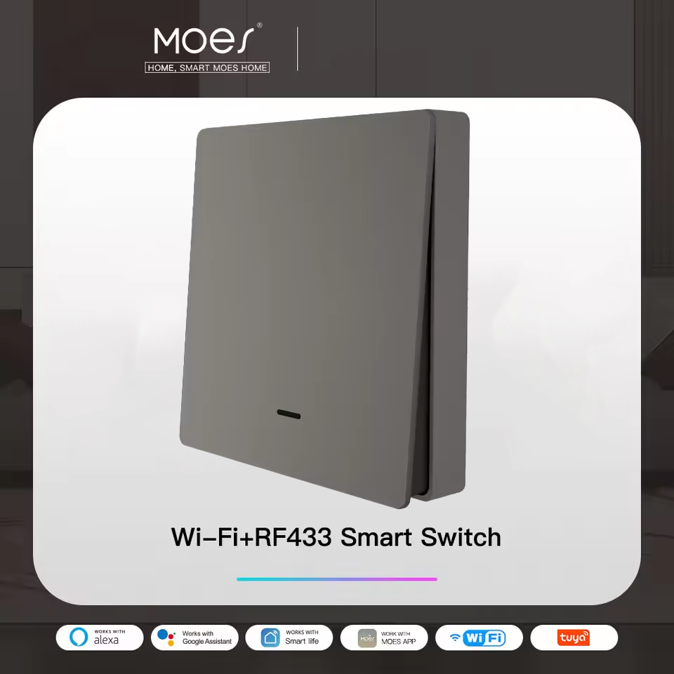 MOES Saklar Lampu Wireless WiFi Remote Tuya Alexa Voice Control - B1