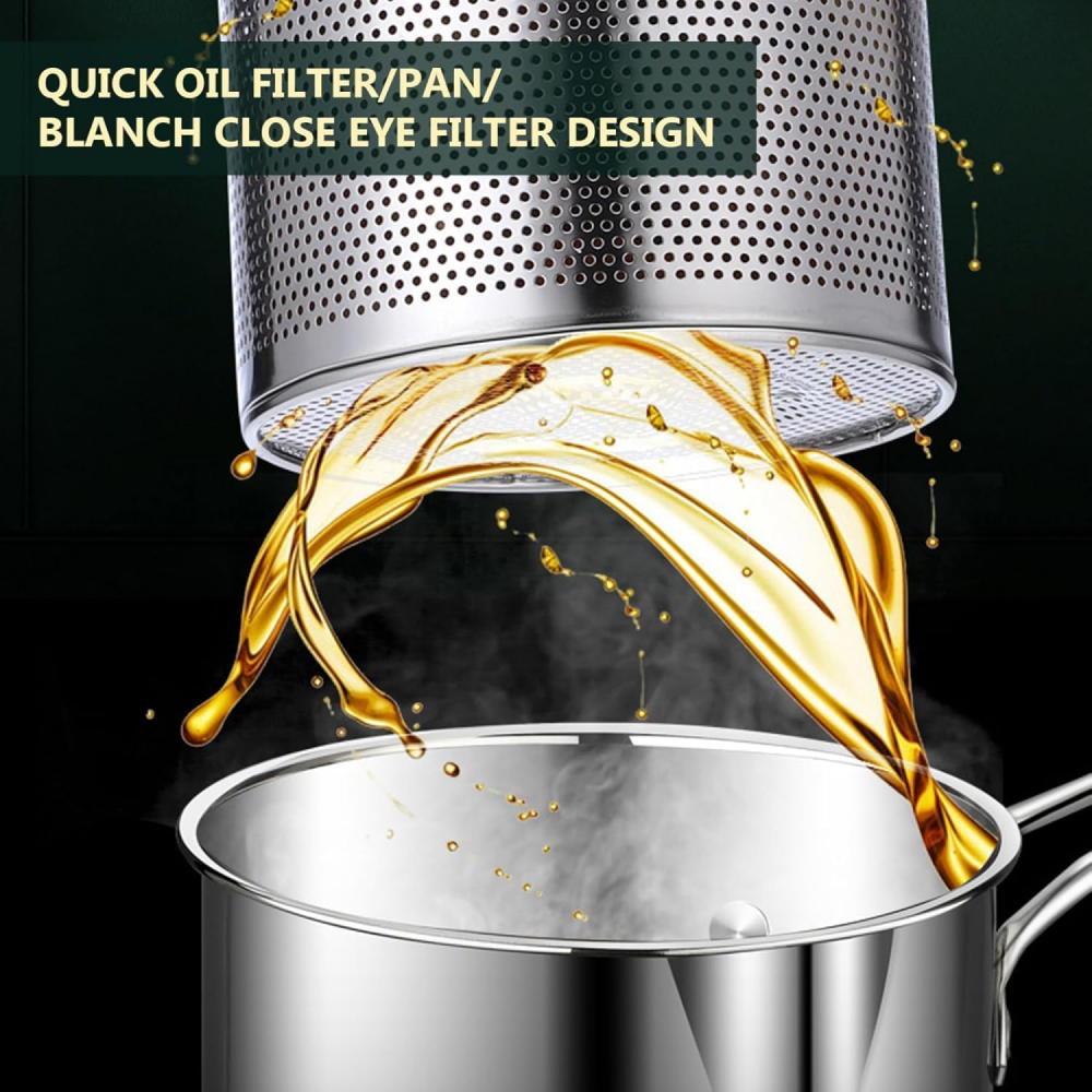 Tianfu Luo Panci Deep Fry Saringan Stainless Steel Filter Basket - TL201