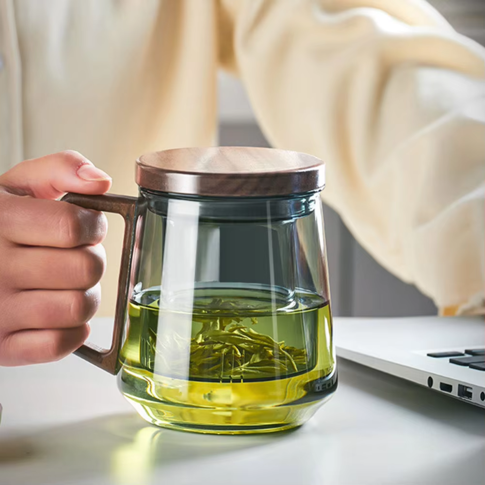 GIANXI Teko Teh Kaca Saringan Tahan Panas Api Infuser Teapot 525ml - GX525