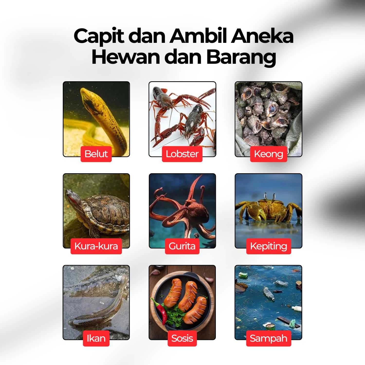 TaffHOME Crab Tongs Gunting Capit Pengambil Kepiting - CT1716 - Gambar 6