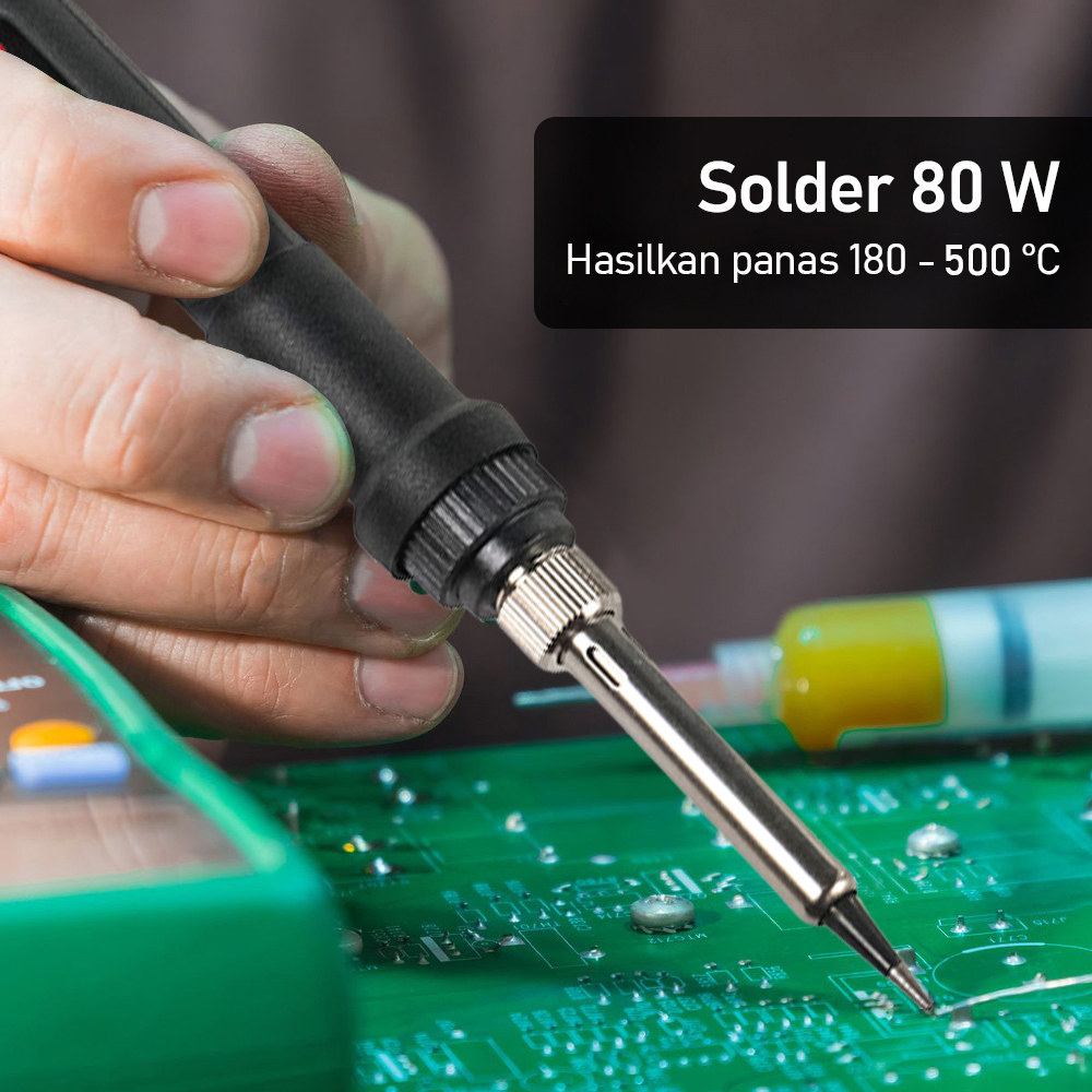 Taffware Electric Solder Adjustable Temperature LCD 80W 220V - 908S