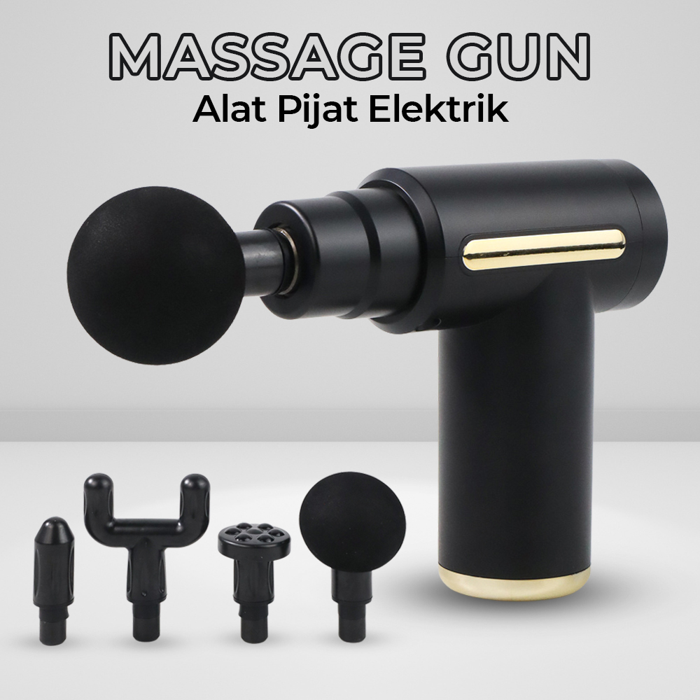 PASSCOOL Alat Pijat Elektrik Punggung Tangan Massage Gun Ver Button - PL08