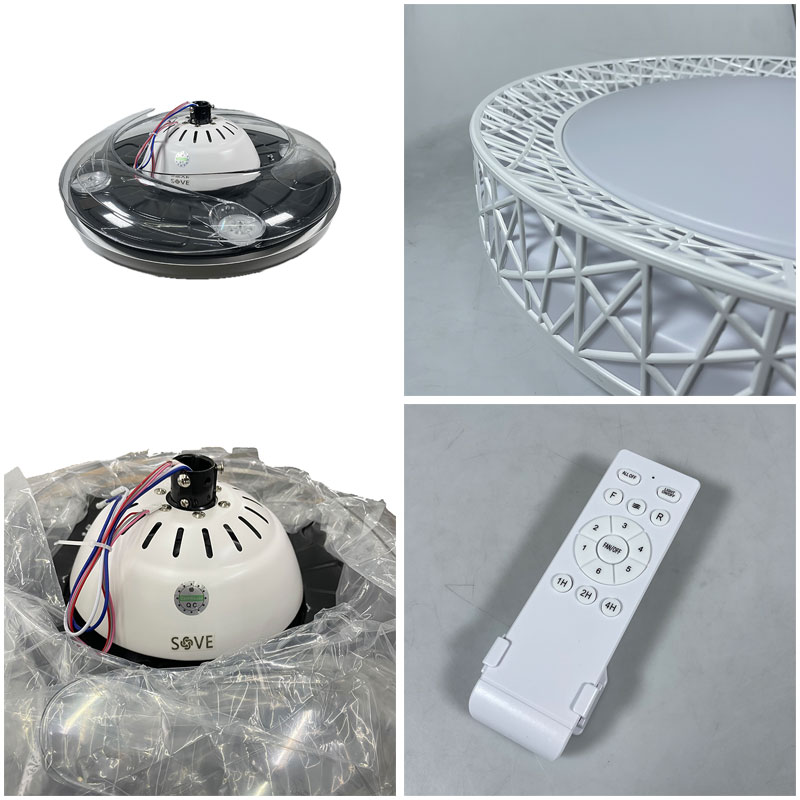 SOVE Kipas Angin Gantung Lampu LED Tri Color with Remote Control - VL-28