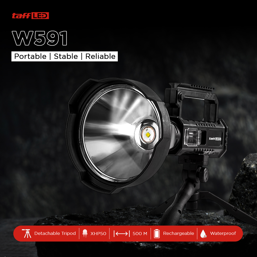 TaffLED Senter LED Multifungsi XHP50 Tripod Flashlight IPX6 20W - W591