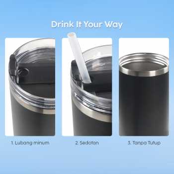 TLXT Botol Minum Tumbler Air Panas Dingin Straw Flask BPA Free 1.2L - YS-9385
