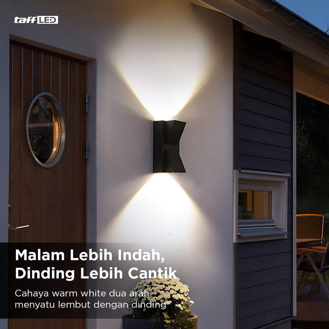 TaffLED Lampu Dinding Hias Outdoor Aluminium Waterproof 6W Warm White - WD079