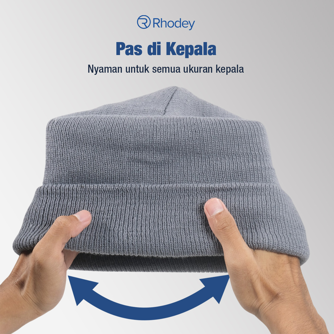 Rhodey Topi Kupluk Rajut Pria Wanita Polyester Beanie Hat Winter - EC002