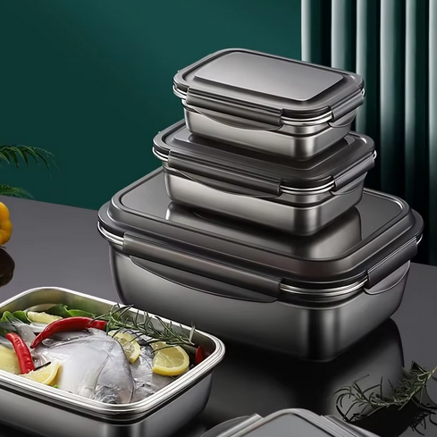TaffHOME Kotak Makan Anti Tumpah Reguler Lunch Box Stainless Steel 304 - Slyz52