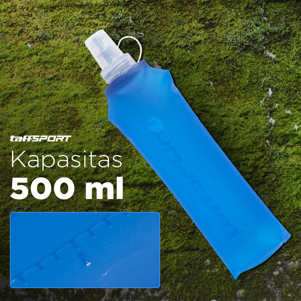 TaffSPORT Botol Minum Lipat Soft Flask Foldable Water Bottle 500ml - TF-50
