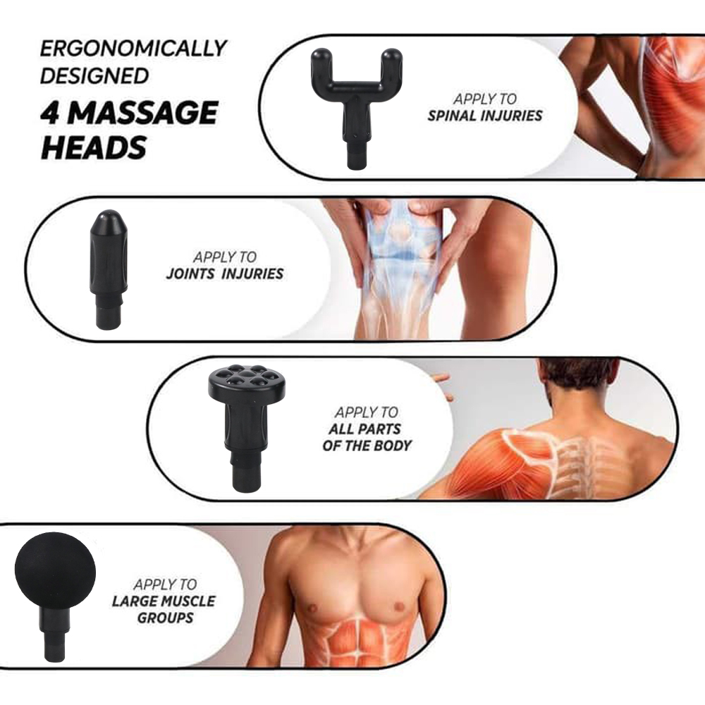 PASSCOOL Alat Pijat Elektrik Punggung Tangan Massage Gun Ver Button - PL08