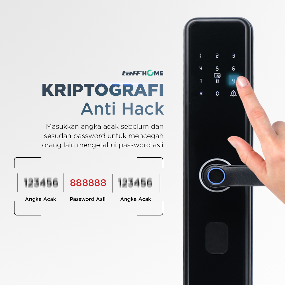 TaffHOME Smart Door Lock Fingerprint Password Card Alarm - S203