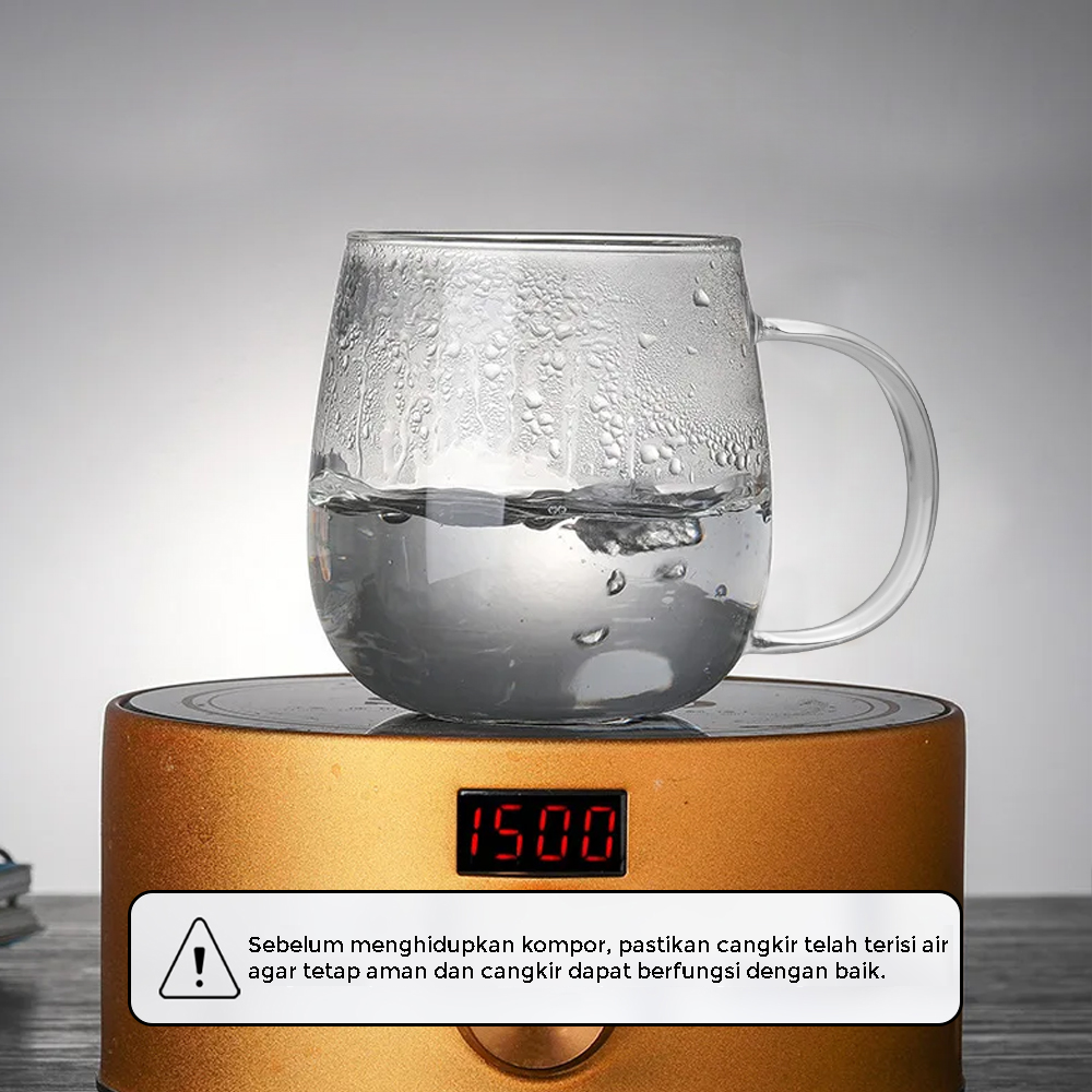 One Two Cups Cangkir Teh Saringan Kaca Tahan Panas Infuser Mug - C225 - Gambar 6
