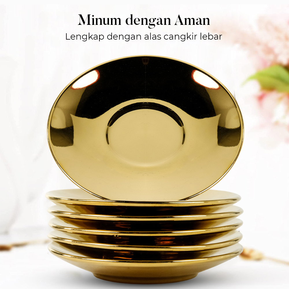 SF Set Cangkir Kopi Keramik 6in1 Turkish Style Tea Coffee Cup 100ml - SF11