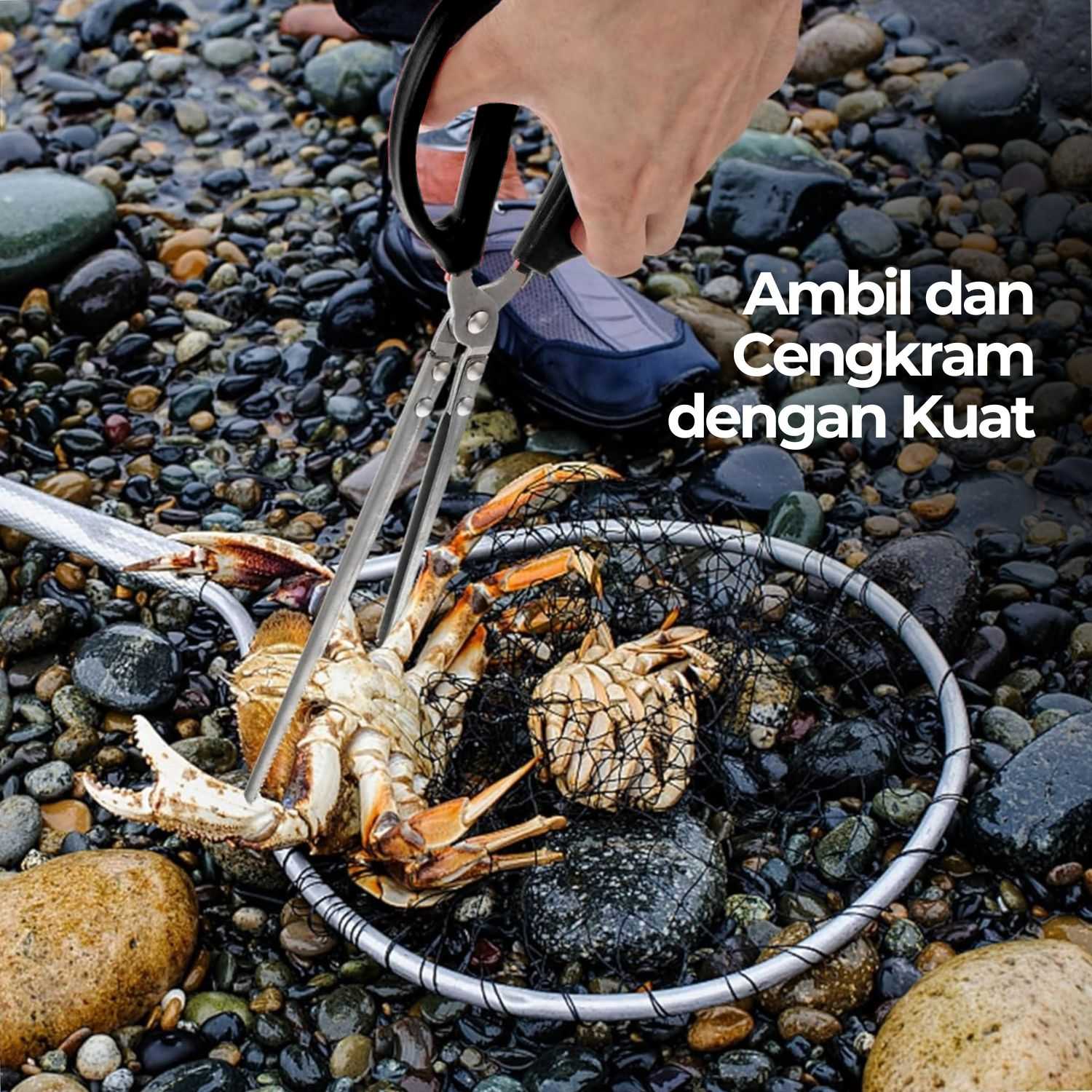 TaffHOME Crab Tongs Gunting Capit Pengambil Kepiting - CT1716 - Gambar 2
