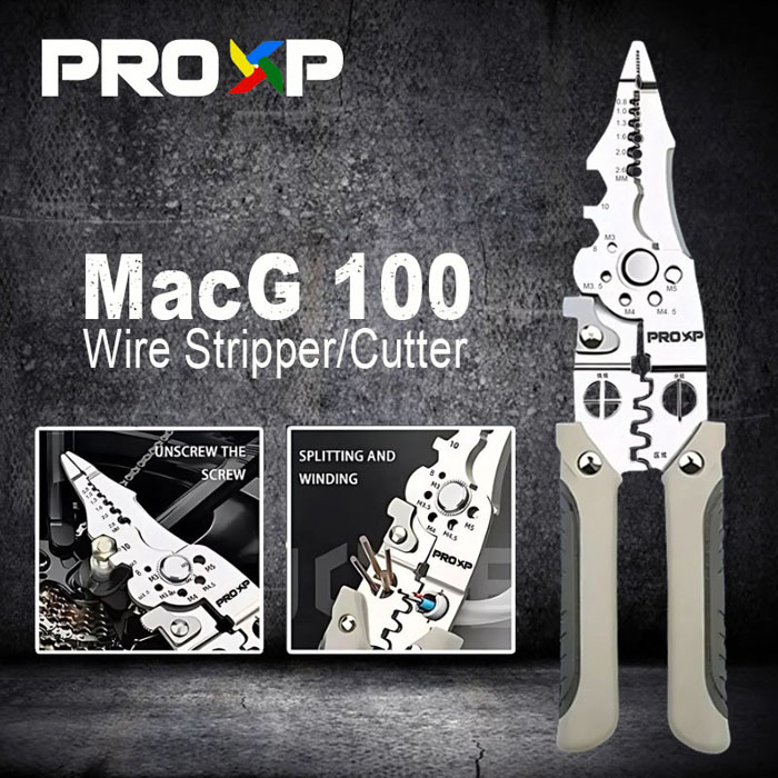 PROXP MacG 100 Multi Function Wire Stripper Cutter Tang Kupas